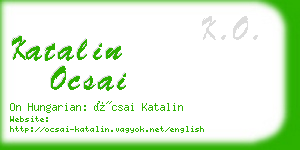 katalin ocsai business card
